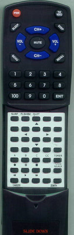 ZENITH B27A24Z5 Replacement Remote