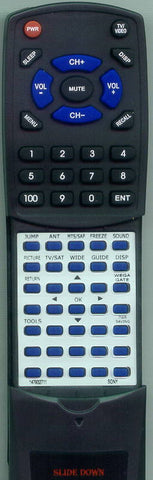 SONY KDV40XBR1 Replacement Remote