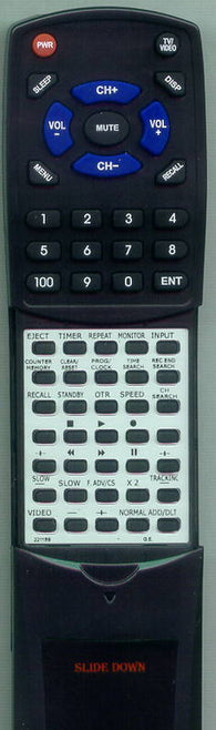 SYLVANIA VCT200AT01 Replacement Remote