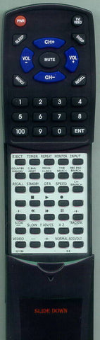 SYLVANIA VSQS1129 Replacement Remote