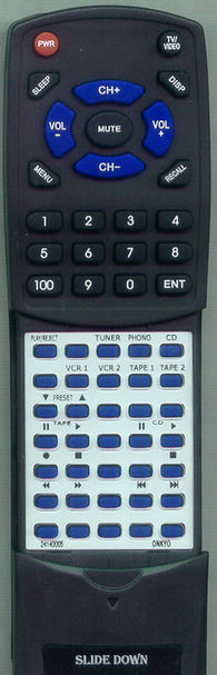 ONKYO P3150V Replacement Remote