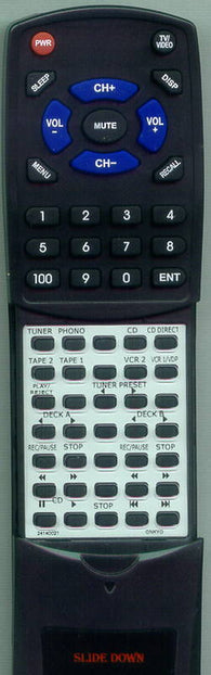 ONKYO TX870M Replacement Remote