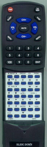 ONKYO TXDS656 Replacement Remote