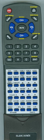 ONKYOINSERT DV-S939 Replacement Remote