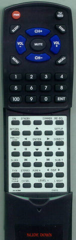 ONKYO TXSR702B Replacement Remote