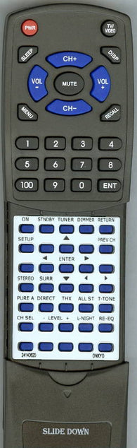 ONKYO RT24140620 Replacement Remote