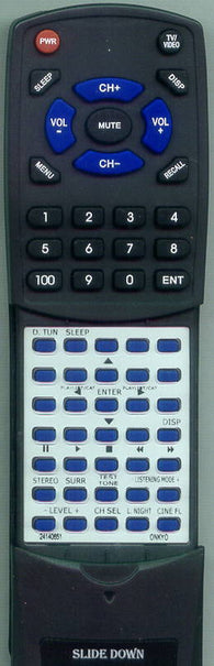 ONKYO TXSR674E Replacement Remote