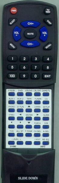 ONKYO TXSR805S Replacement Remote