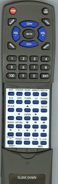 ONKYO TXSR806B Replacement Remote