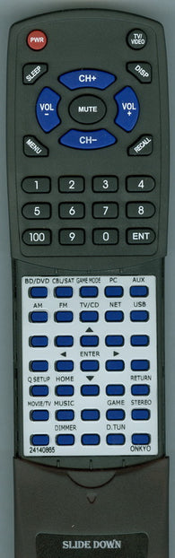 ONKYO RC865M Replacement Remote