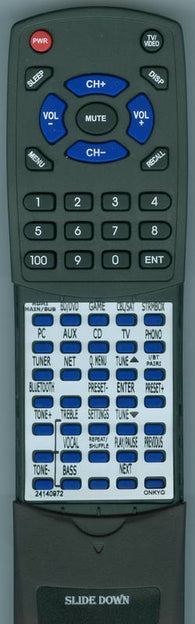 ONKYO RT24140972 Replacement Remote