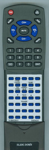 DAEWOO 3108402910 Replacement Remote