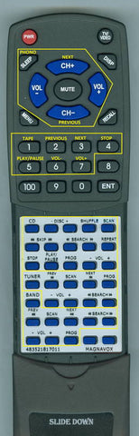 SYLVANIA AH818 Replacement Remote