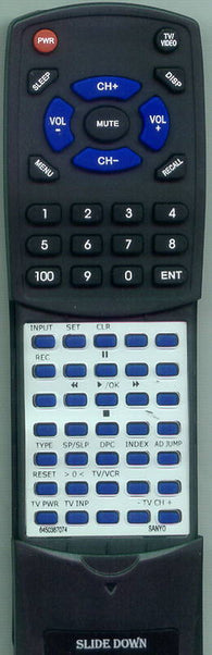 SANYO VWM290 Replacement Remote