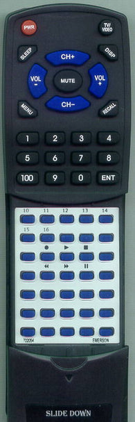 EMERSON VCR872/VCR754 Replacement Remote