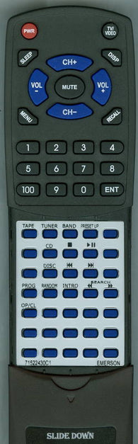 EMERSON 71522430C1 Replacement Remote