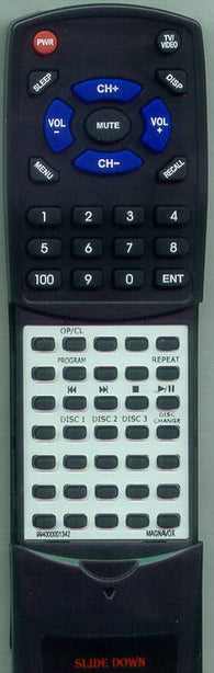 MAGNAVOX 994000001342 Replacement Remote