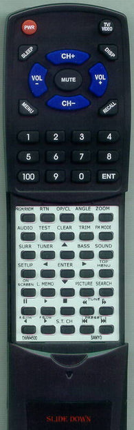 SANYO RTDWM4500 Replacement Remote