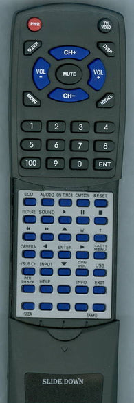 SANYO RTGXEA Replacement Remote