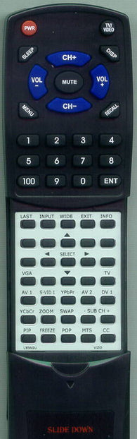 VIZIO L30WGUE Replacement Remote