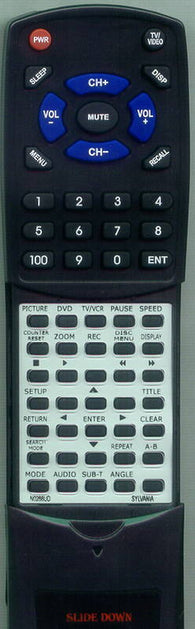 SYLVANIA 6719DB1 Replacement Remote