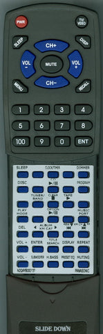 PANASONIC RTN2QAYB000137 Replacement Remote