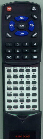 SYLVANIA DVL100D Replacement Remote