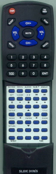 SYLVANIA DVL120RB Replacement Remote