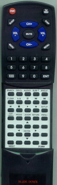 SYLVANIA DVL700E Replacement Remote