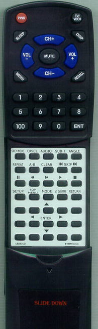 SYLVANIA DVL100E Replacement Remote