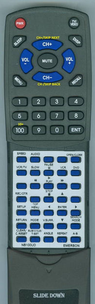 SYLVANIAINSERT EWD2004 Replacement Remote