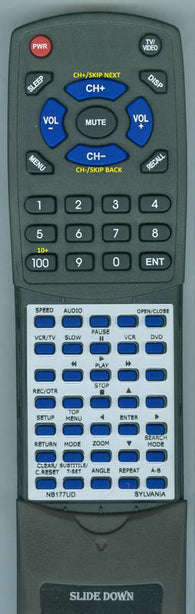 SYLVANIAINSERT EDVC860F Replacement Remote