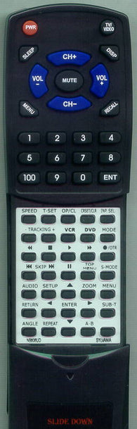 SYLVANIA DV225SL8 Replacement Remote