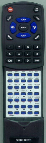 SYLVANIA NB804UD Replacement Remote