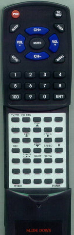 SYLVANIA NE109UD Replacement Remote