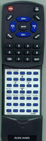 SYLVANIA NE110UD Replacement Remote