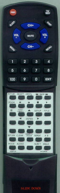 SYLVANIA SSL15D5 Replacement Remote