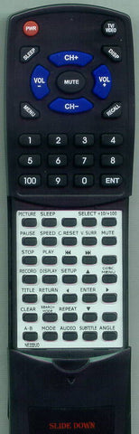 SYLVANIA 6719DE Replacement Remote