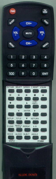 SYLVANIA SRCD420P Replacement Remote