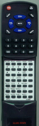 SYLVANIA NE227UD Replacement Remote