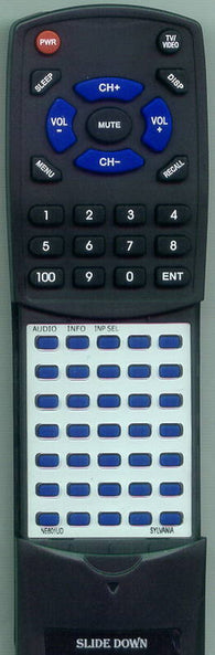 SYLVANIA CR270SL8 Replacement Remote