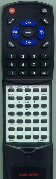 SYLVANIA SSL2606 Replacement Remote