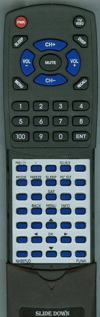 FUNAI RTNH307UD Replacement Remote