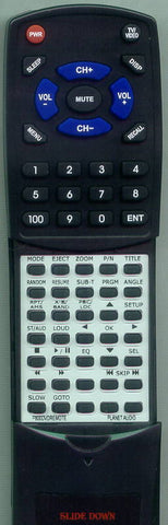 PA RTP800DVDREMOTE Replacement Remote