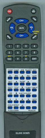 PROSCANINSERT RTPLDEDV3283B Replacement Remote