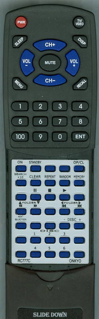 ONKYO RTRC777C Replacement Remote