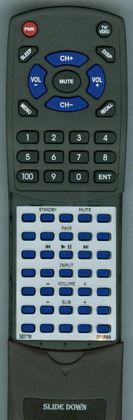 SYLVANIA RTSB377W Replacement Remote