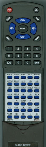 SYLVANIA SDVD1046B Replacement Remote