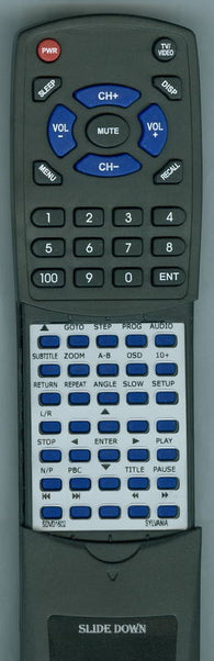 SYLVANIA SDVD1602 Replacement Remote