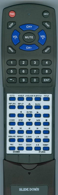 SYLVANIA RTSDVD6656 Replacement Remote